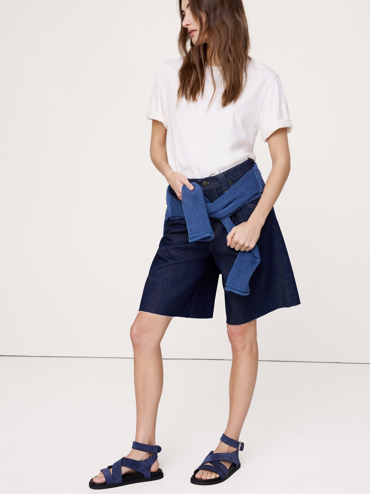 Image number 7 showing, Italian Suede Ankle-Strap Sandal