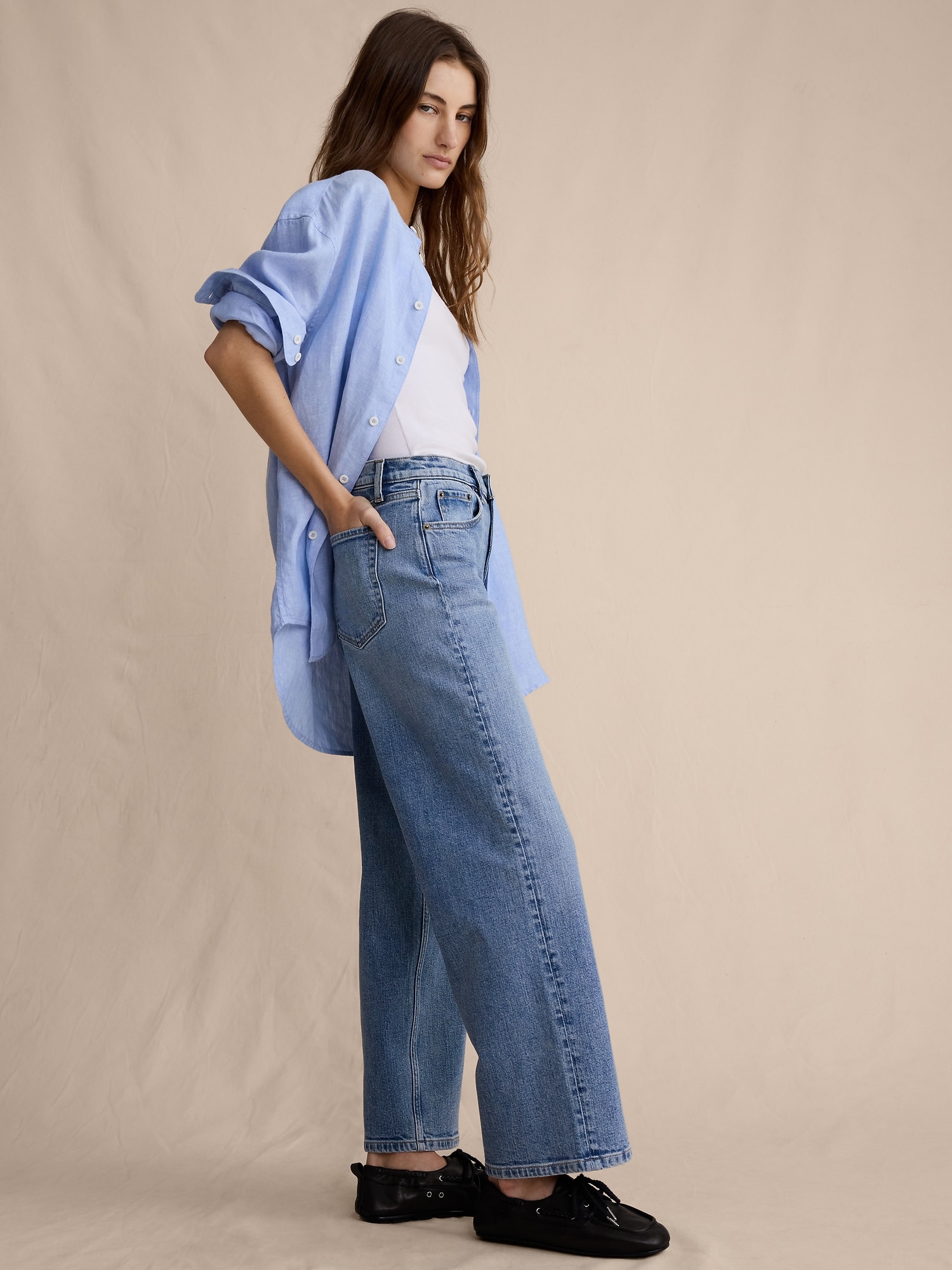 Image number 4 showing, Mid-Rise 90s Loose Crop Jean