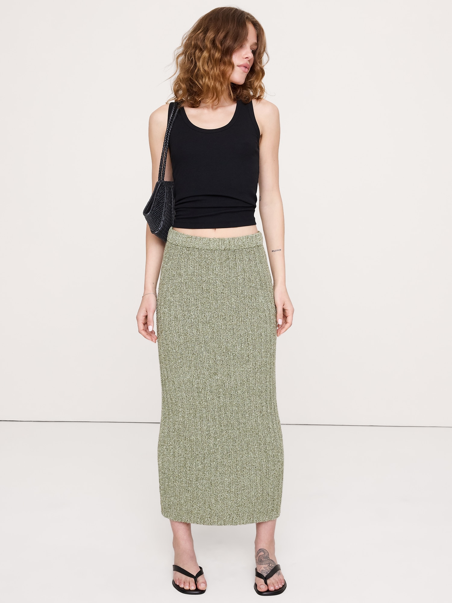 Image number 3 showing, Bouclé Cotton Sweater Skirt