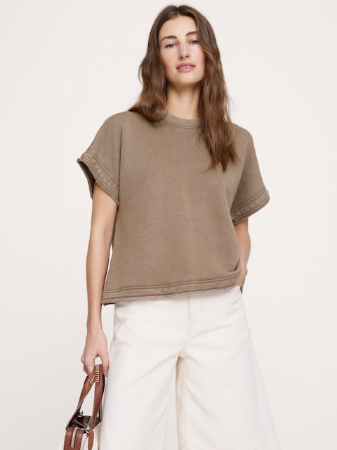 T-SHIRT EN JERSEY BOUCLETTE