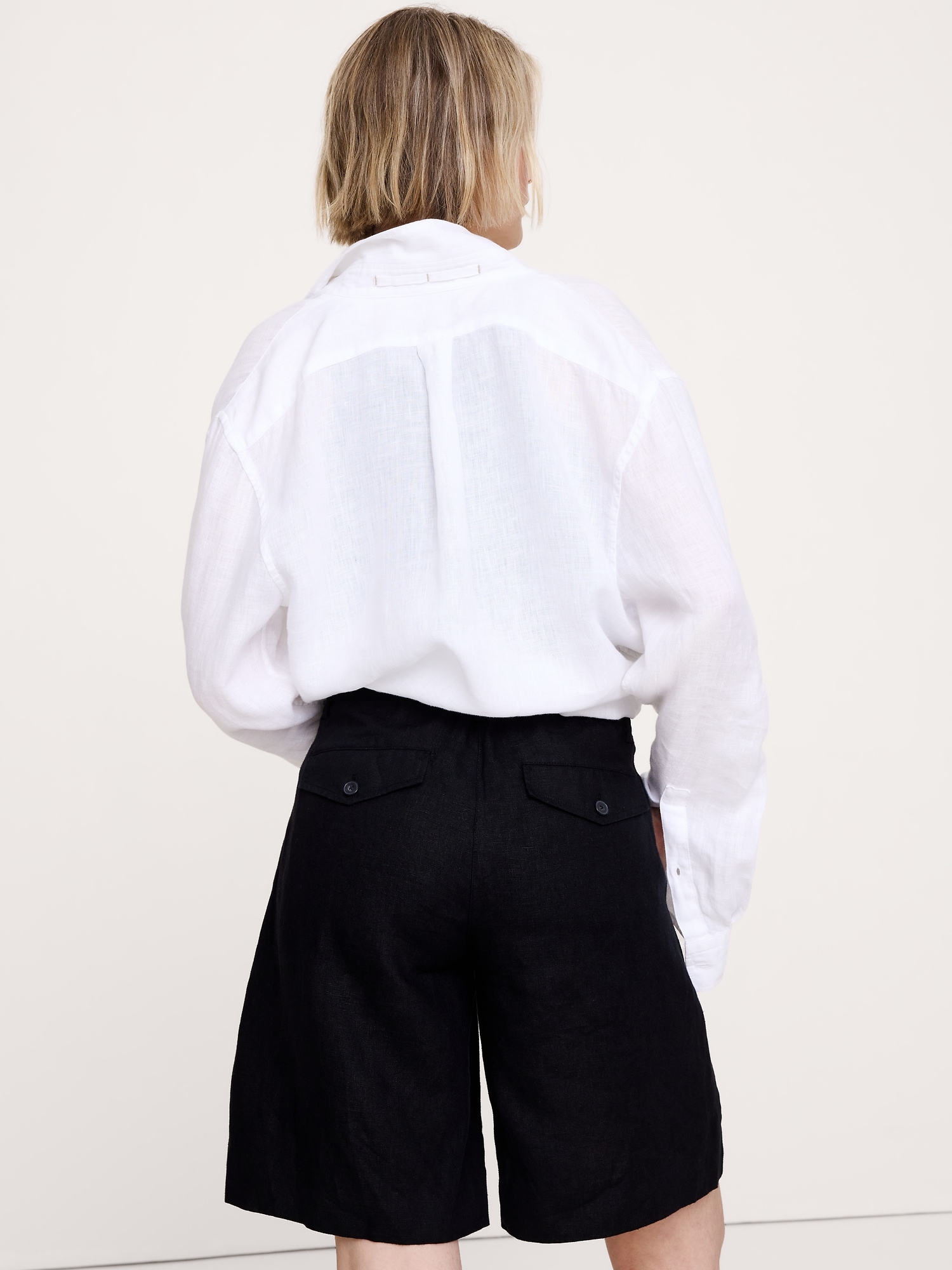 L'image numéro 3 présente Bermuda de tous les jours en lin