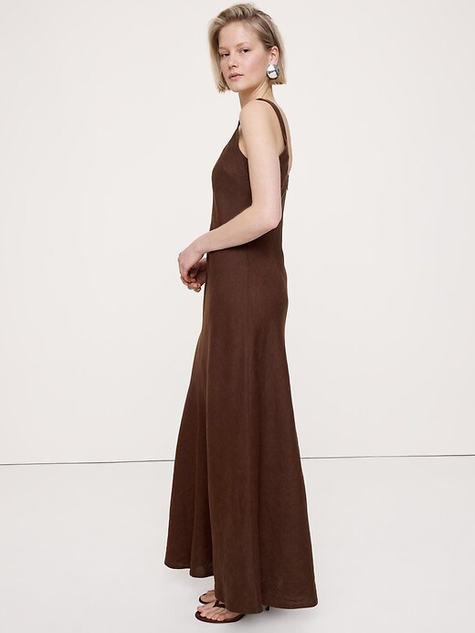 banana republic brown maxi dress Linen Bias-Cut occasion_Wedding Guest Vintage Betsey Johnson through Size:US14-UK16-EUR44 If youre between sizes