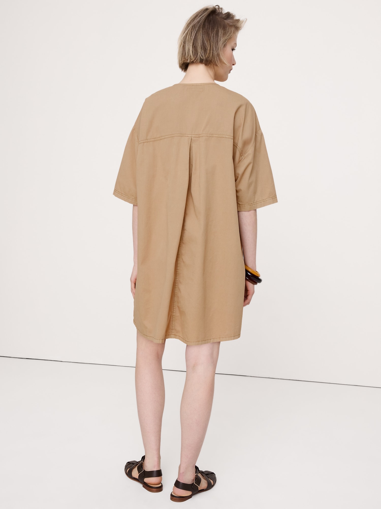 Image number 3 showing, Cotton-Twill Pocket Mini Dress