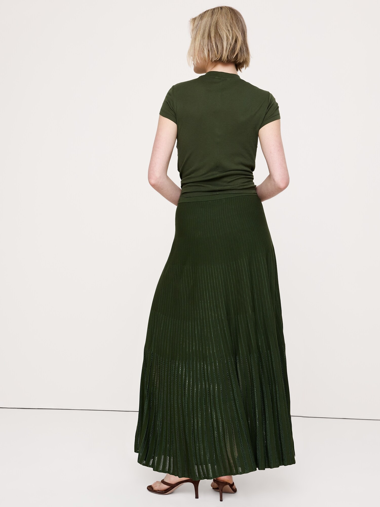 Image number 3 showing, Sculpted Eyelet Maxi Skirt