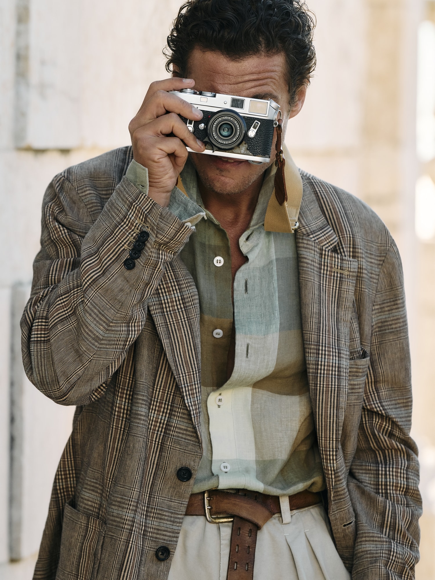 Image number 8 showing, Italian Plaid Cotton-Linen Blazer