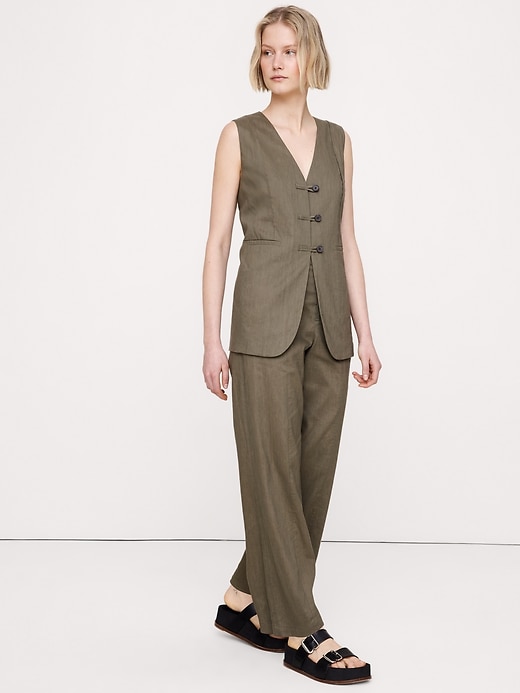 アパルトモン　Linen Canvas Long Vest アパルトモン Linen Canvas Long Vest L'Appartement Linen Canvas