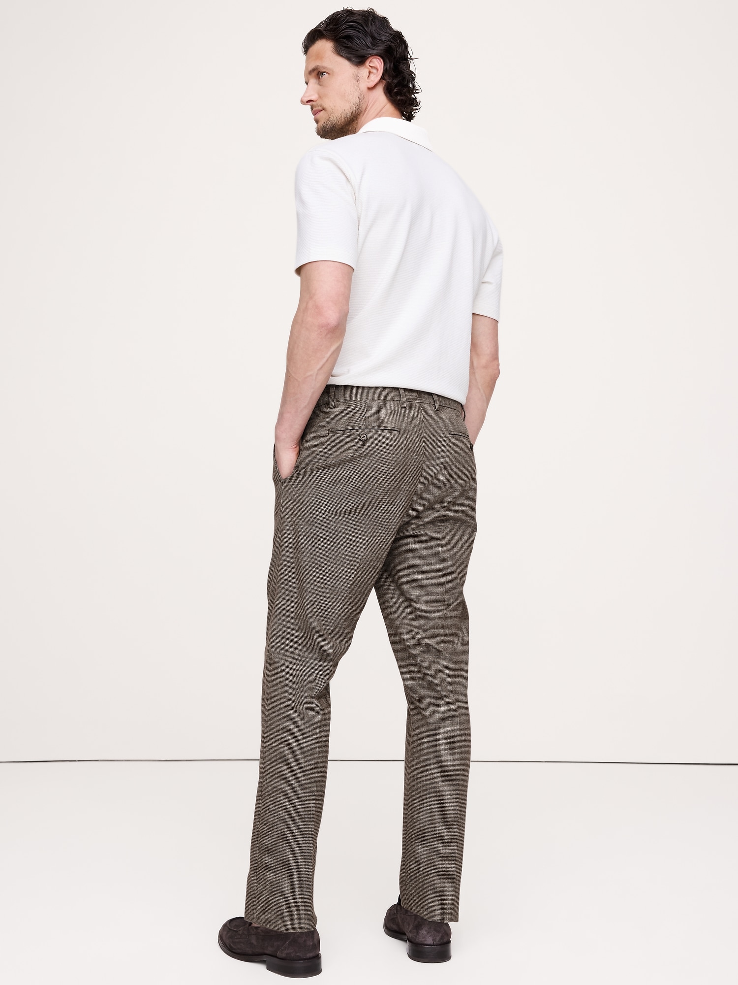 L'image numéro 3 présente Pantalon habillé infroissable à coupe étroite