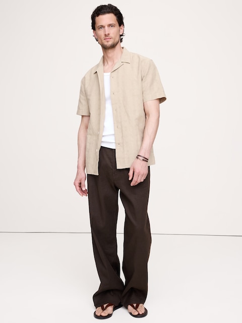 CHEMISE DE VACANCES EN COTON, COUPE STANDARD