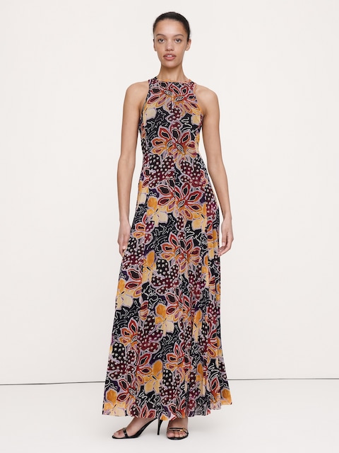 ROBE-CAMISOLE LONGUE À MAILLES