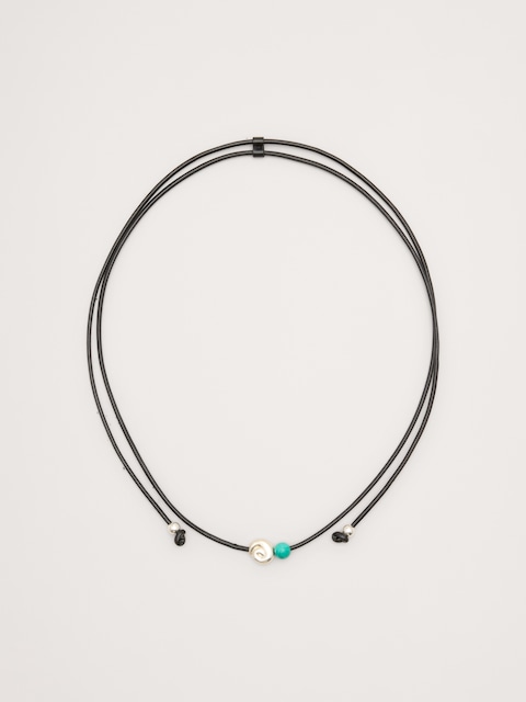 COLLIER CORDON AVEC PIERRES MÉTALLIQUES