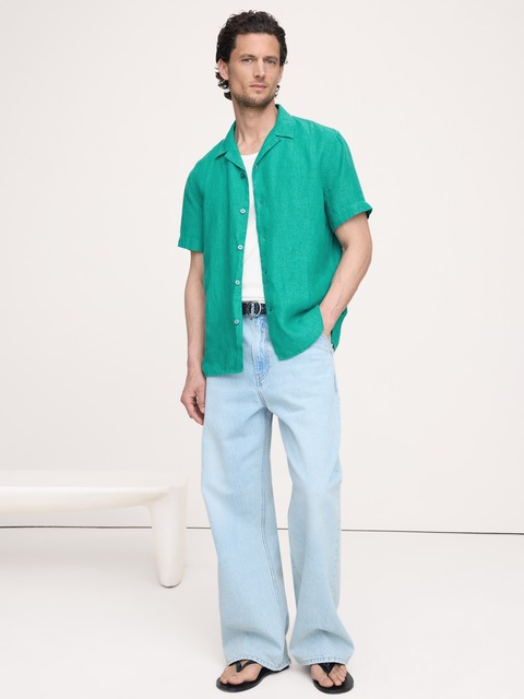 CHEMISE DE VACANCES À COUPE STANDARD EN LIN