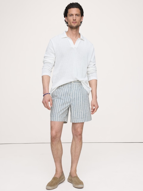 SHORT ESCALE EN COTON À TAILLE EXTENSIBLE, 18 CM
