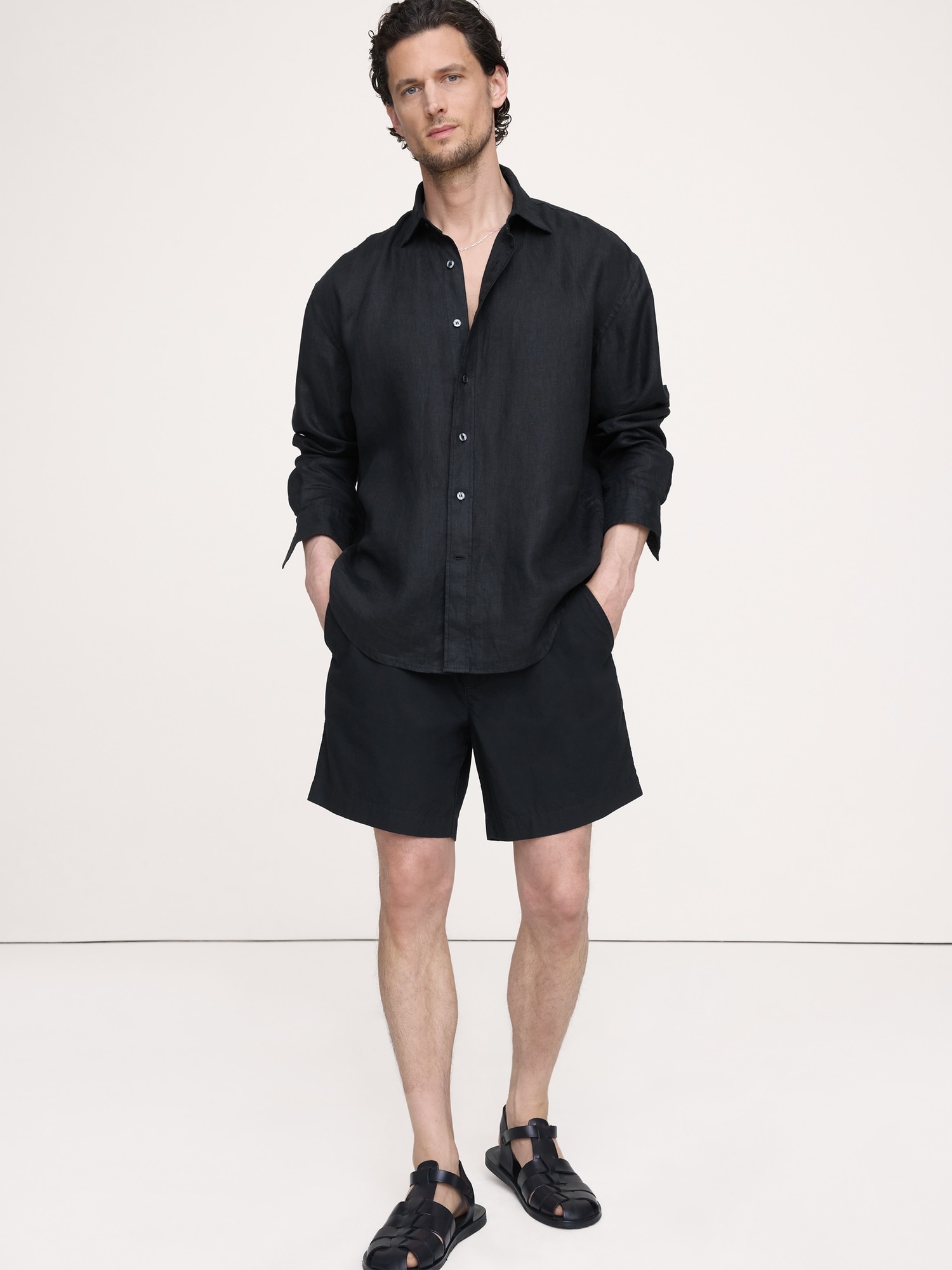 Image number 1 showing, 7" Lightweight Cotton Pull-On Short