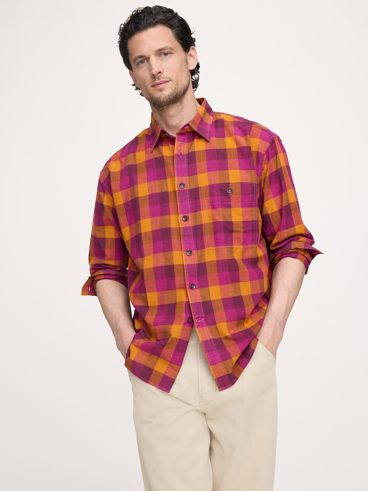 Image number 1 showing, Relaxed-Fit Summerweight Cotton Shirt