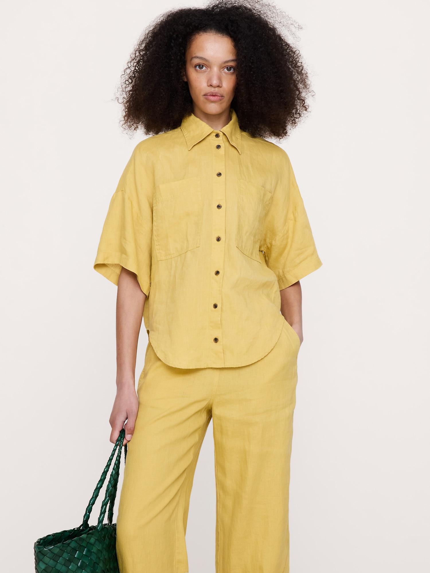 Image number 1 showing, Linen Short-Sleeve Shirt