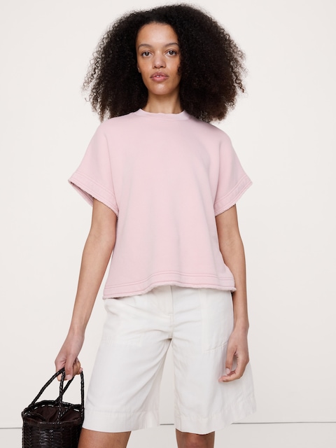 T-SHIRT EN JERSEY BOUCLETTE