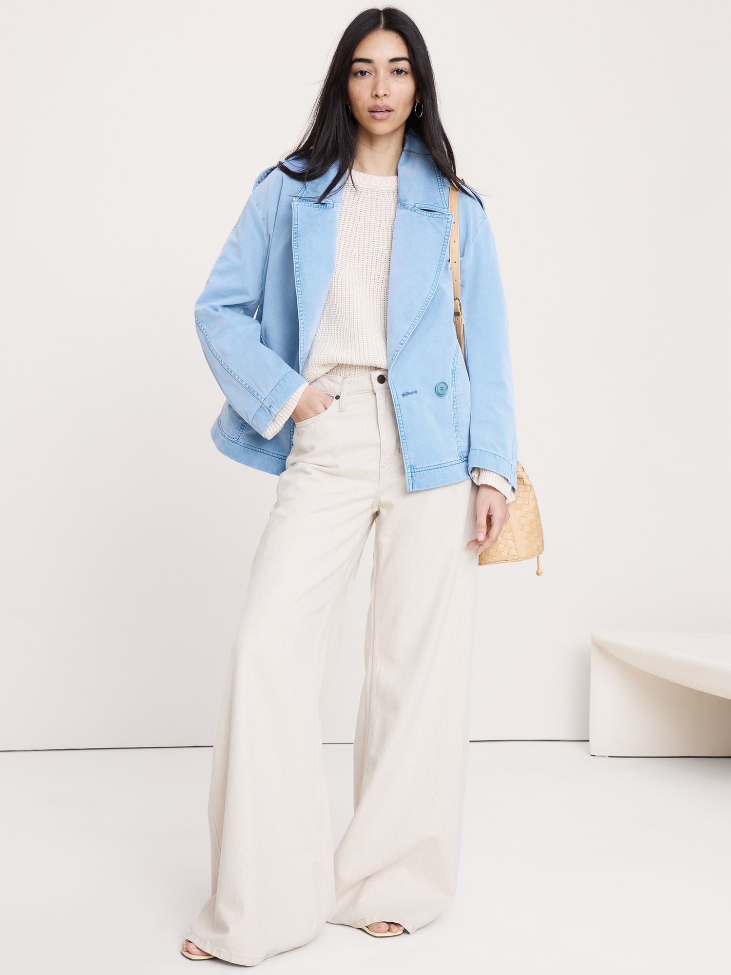 L'image numéro 1 présente Caban en sergé de coton