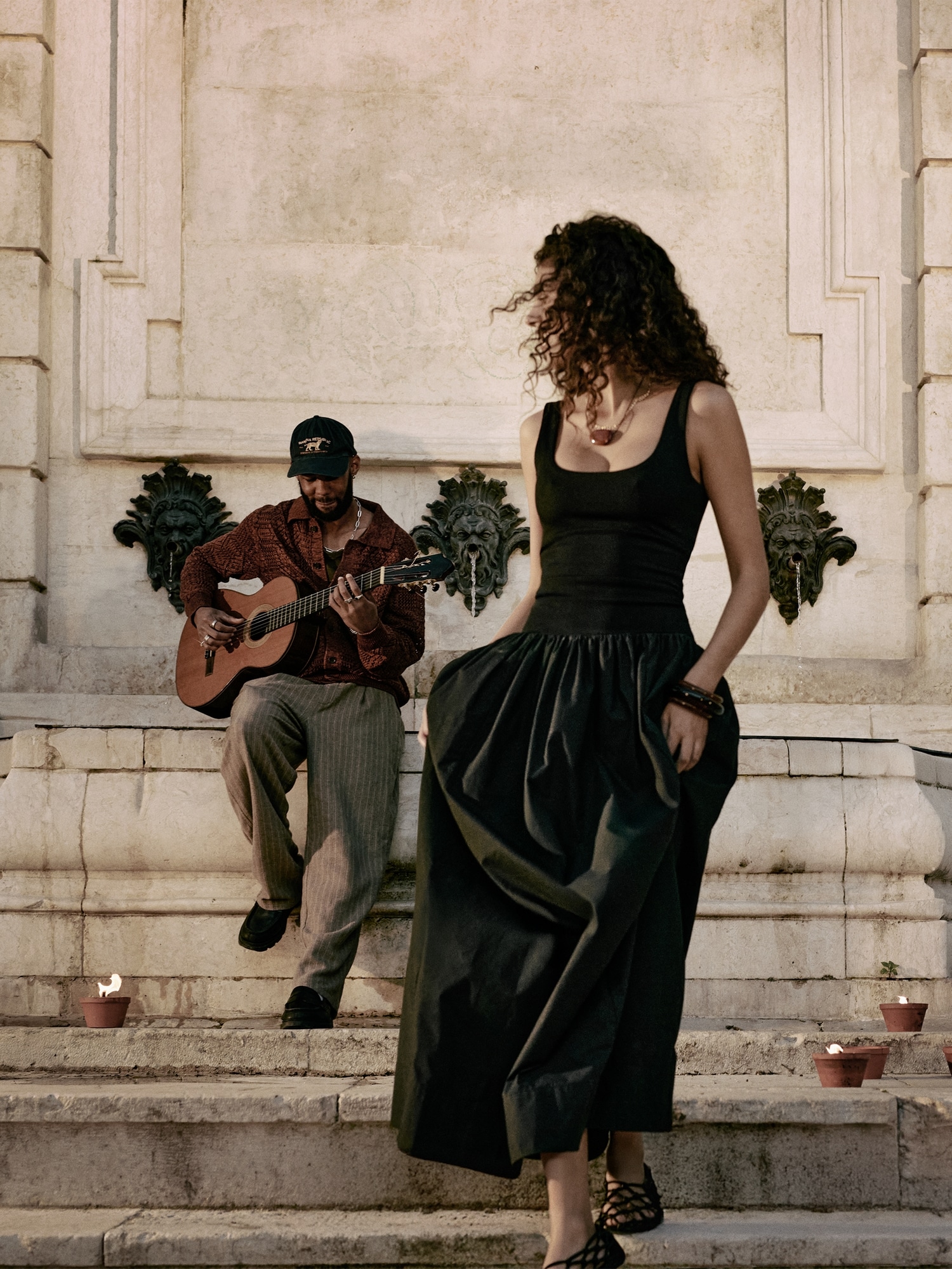 Image number 4 showing, Sculpted-Stretch + Cotton Poplin Maxi Dress