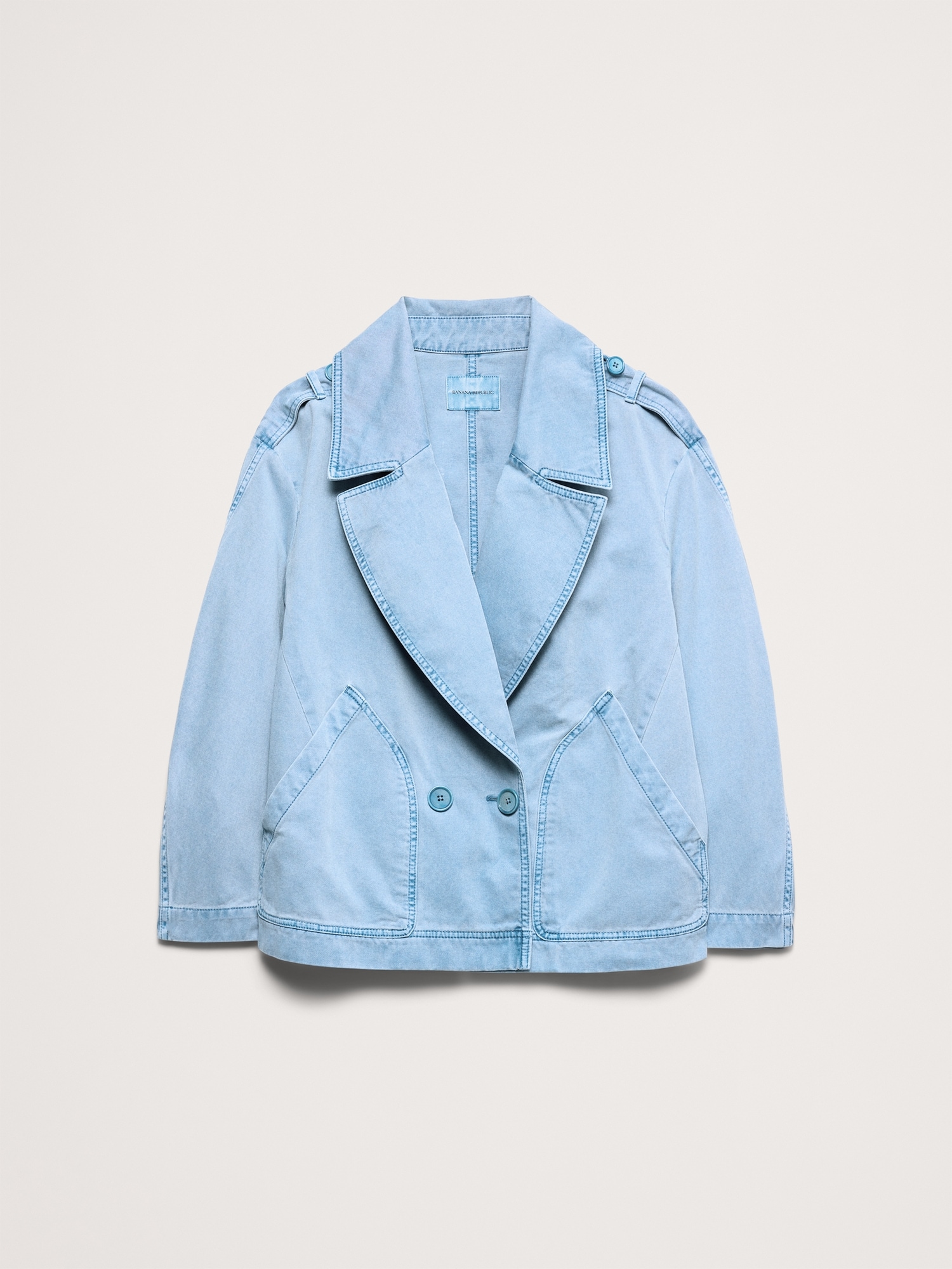 L'image numéro 5 présente Caban en sergé de coton