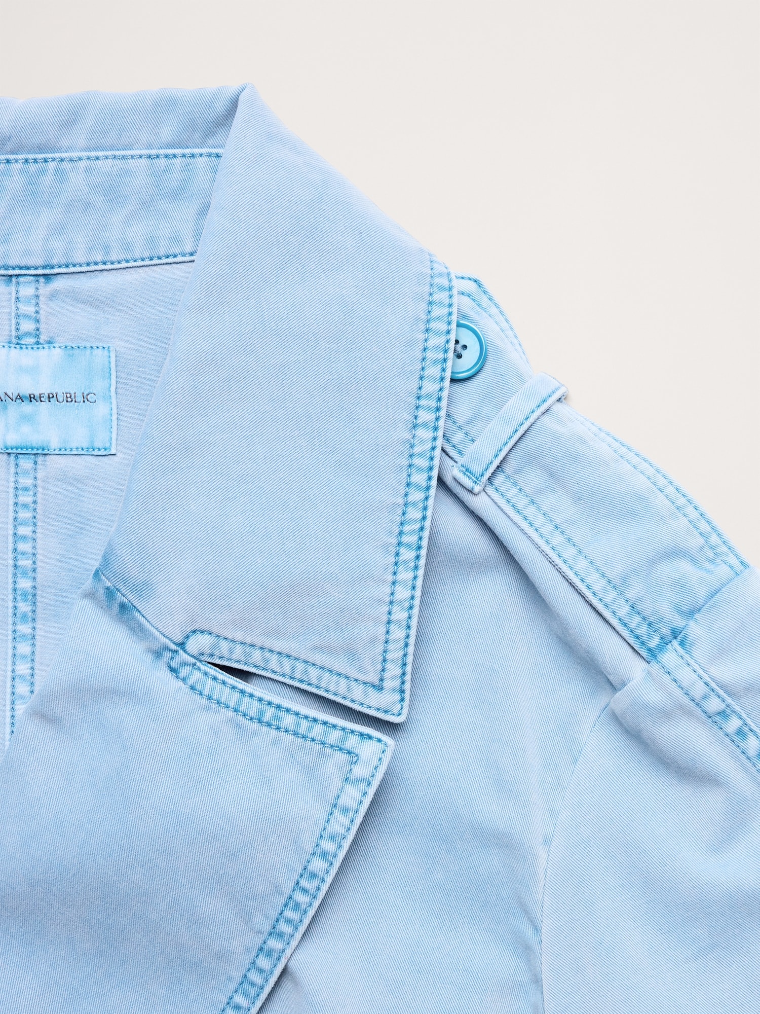 L'image numéro 6 présente Caban en sergé de coton