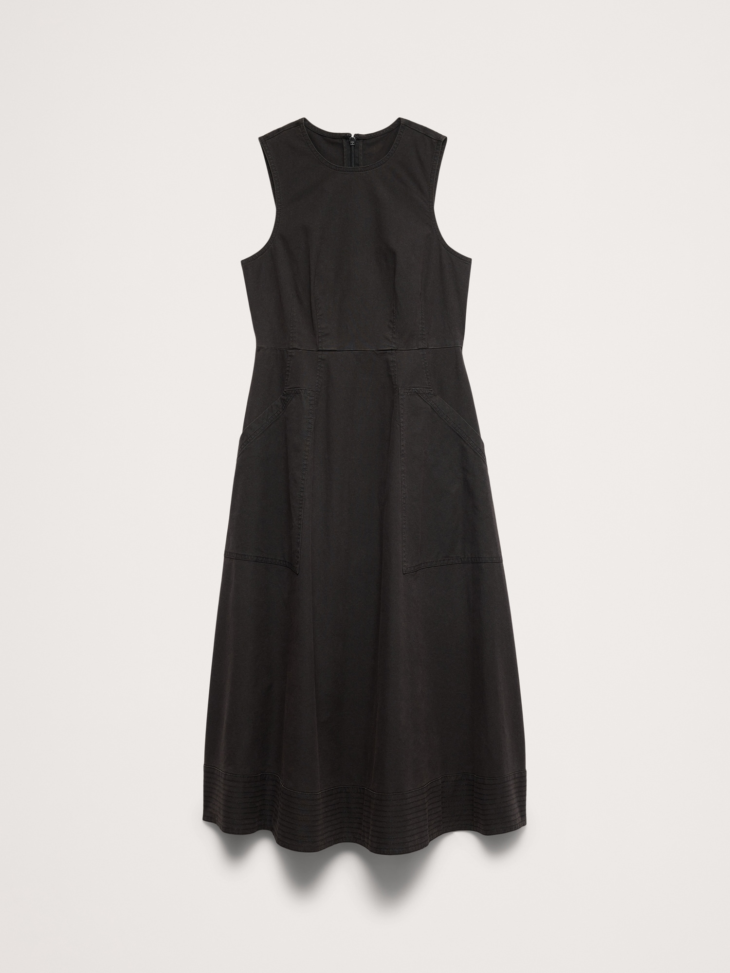 L'image numéro 5 présente Robe longue en toile de coton avec poche Utilitaire