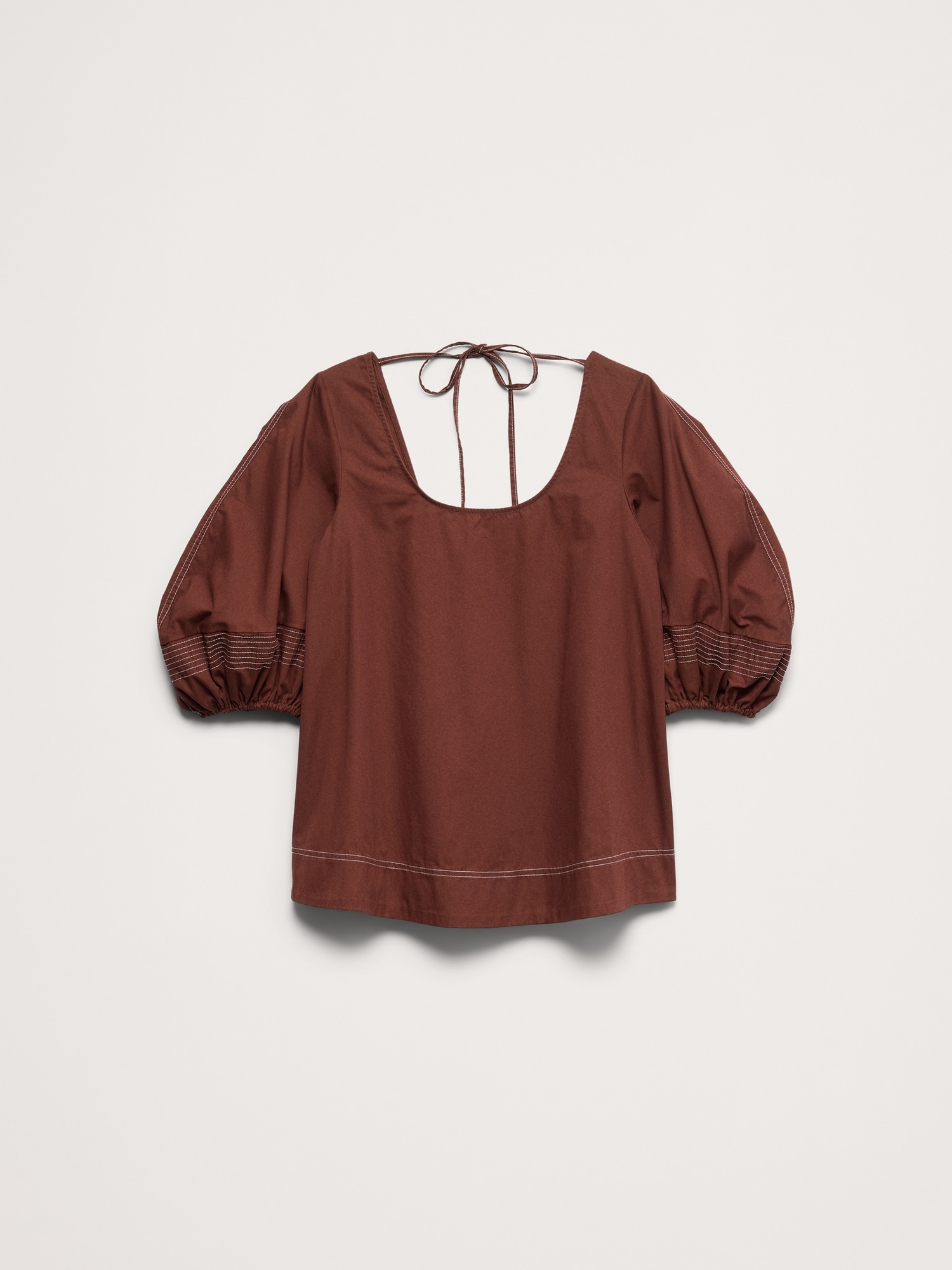 Image number 5 showing, Cotton Scoop-Back Top