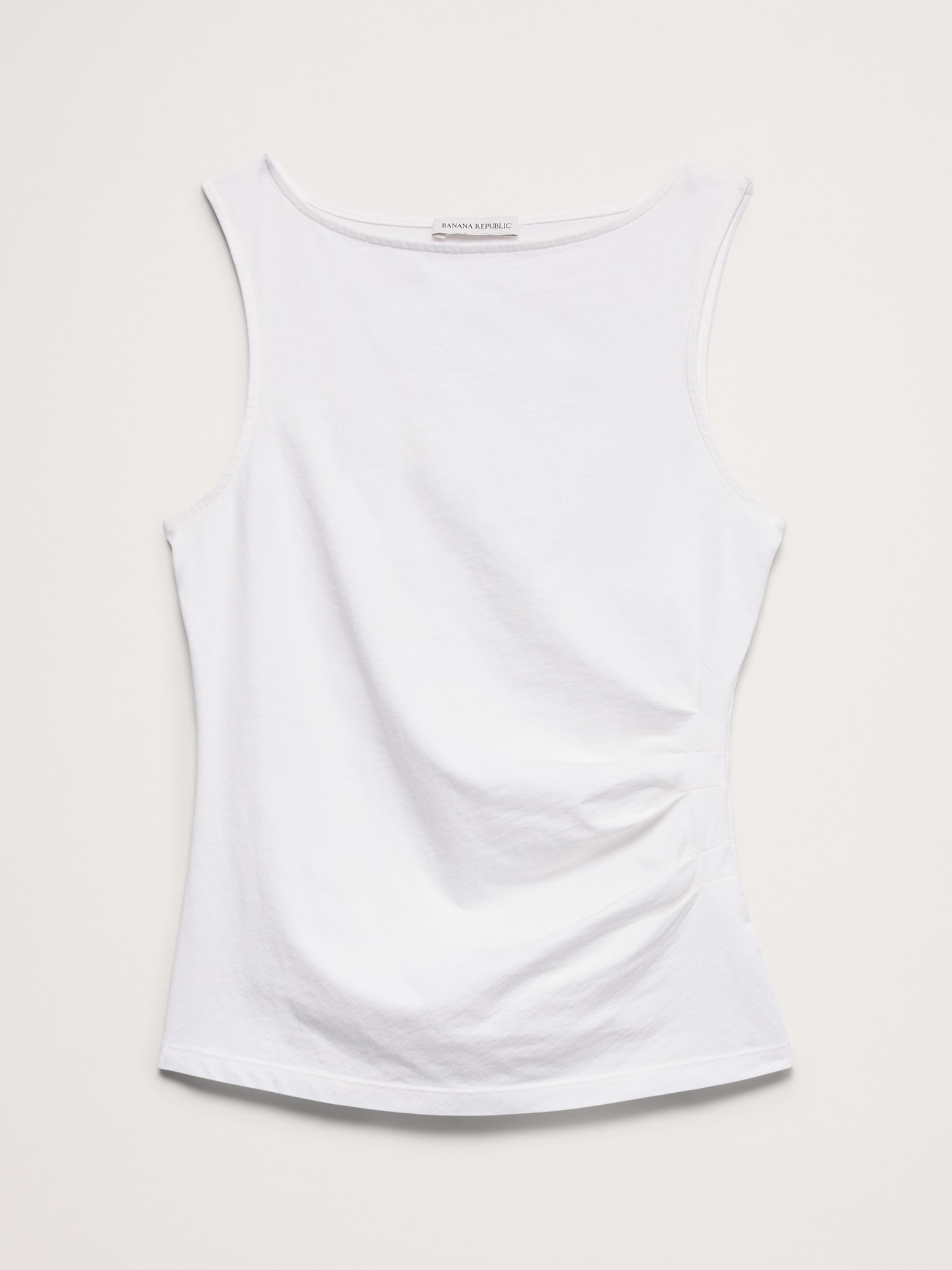 L'image numéro 8 présente Camisole froncée sur le côté en coton rétro