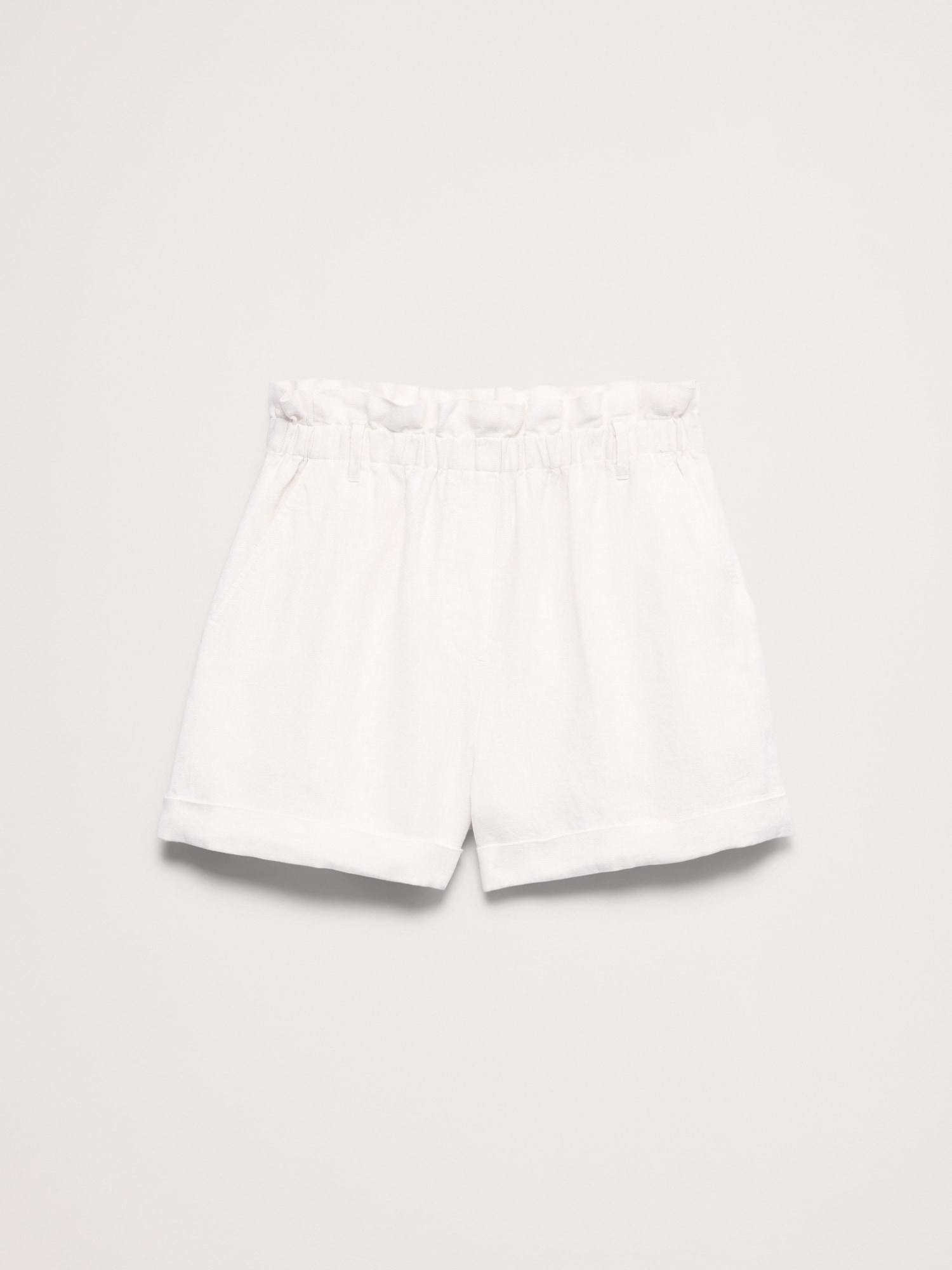 Image number 8 showing, 3.5" Paperbag-Waist Pull-On Linen Short