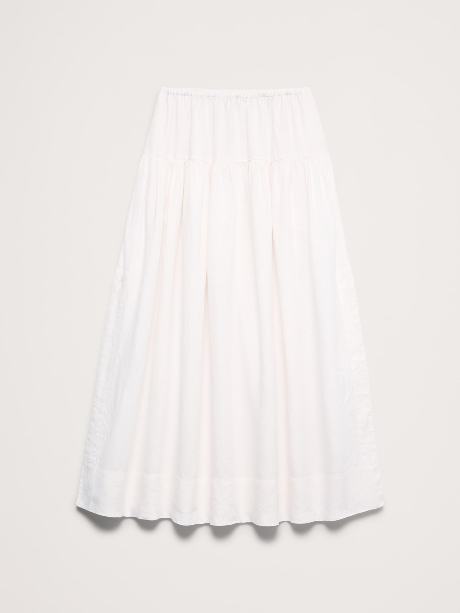 Image number 6 showing, Linen Tiered Tie-Side Maxi Skirt