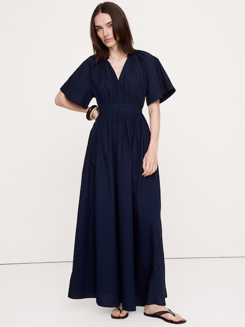 ROBE LONGUE À NOUER AU DOS