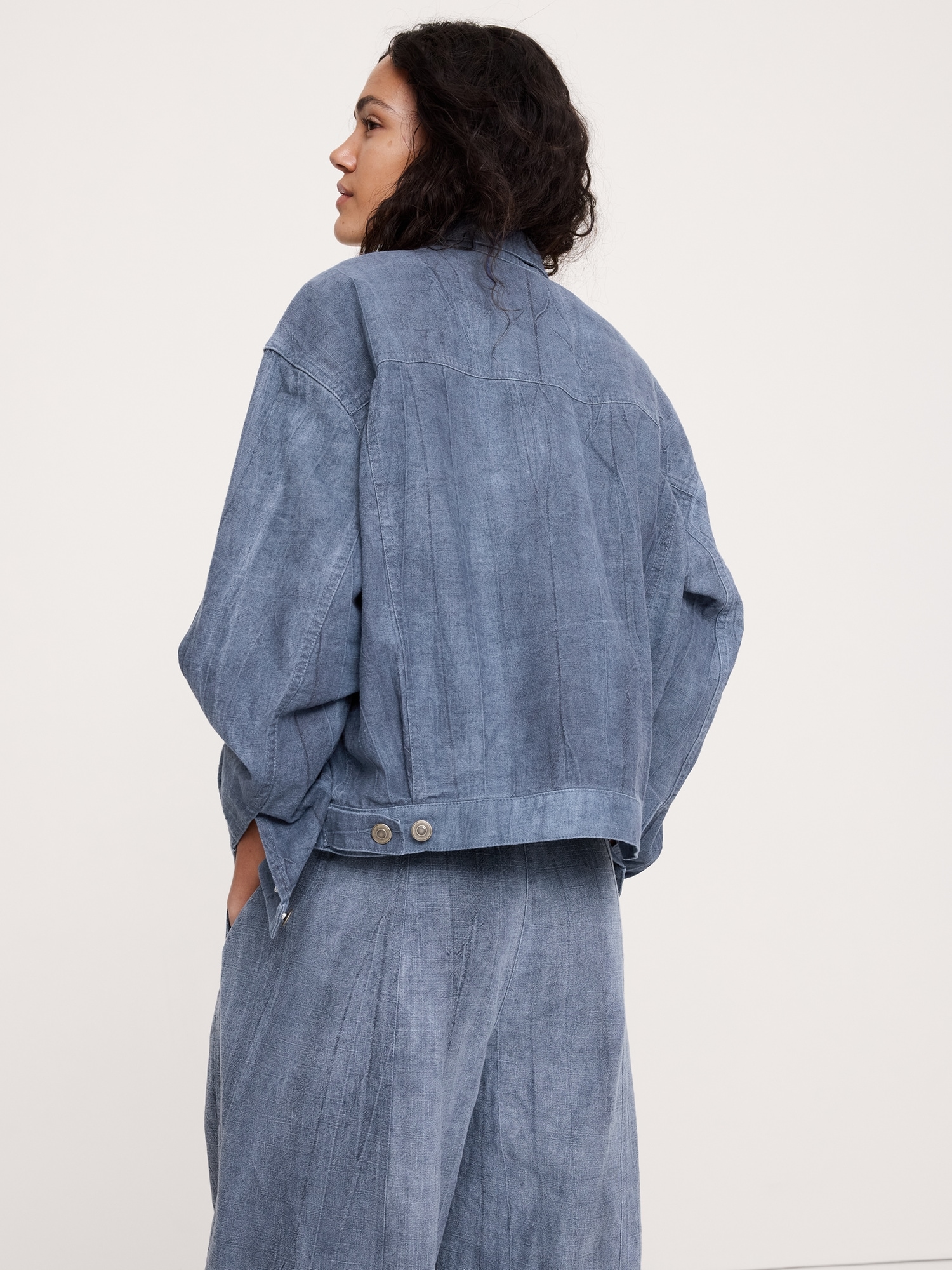 L'image numéro 3 présente Veste de camionneur en coton et ramie