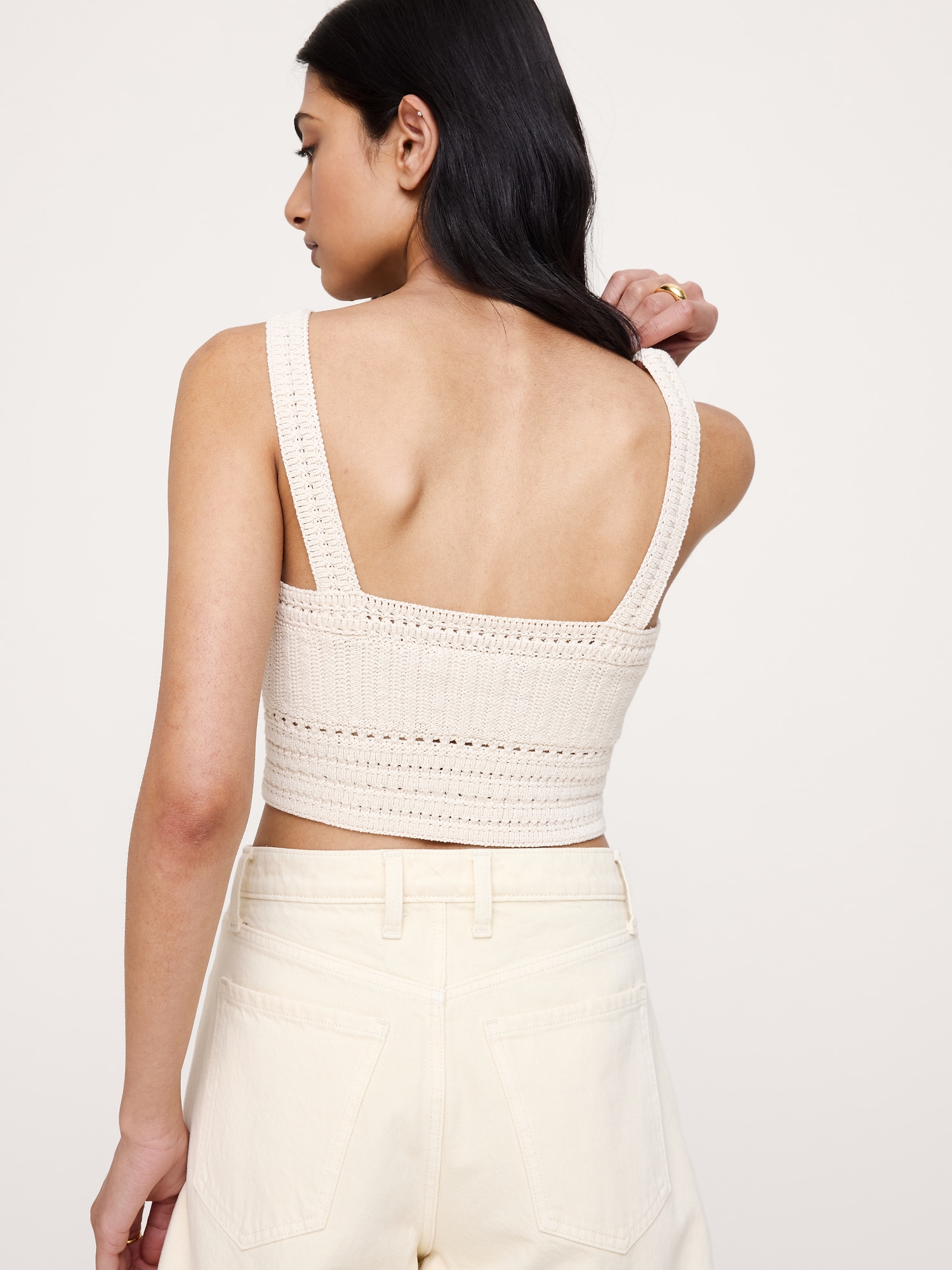 L'image numéro 2 présente Soutien-gorge seconde peau en coton crocheté