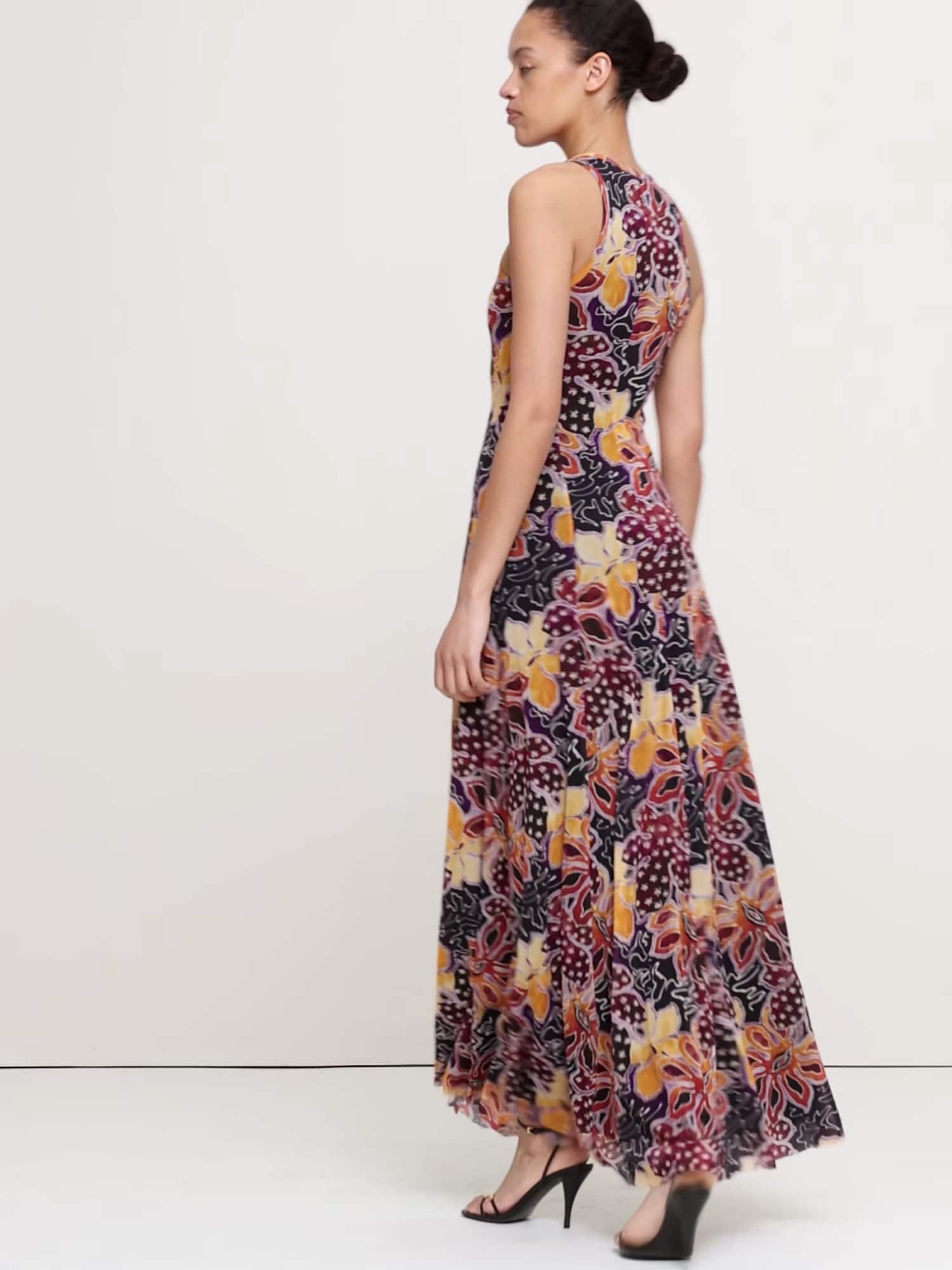 banana republic printed mesh maxi dress 817760002 Mesh Maxi Dress