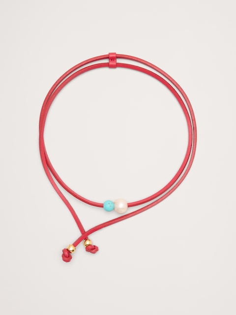 COLLIER AVEC PIERRE ET PERLE