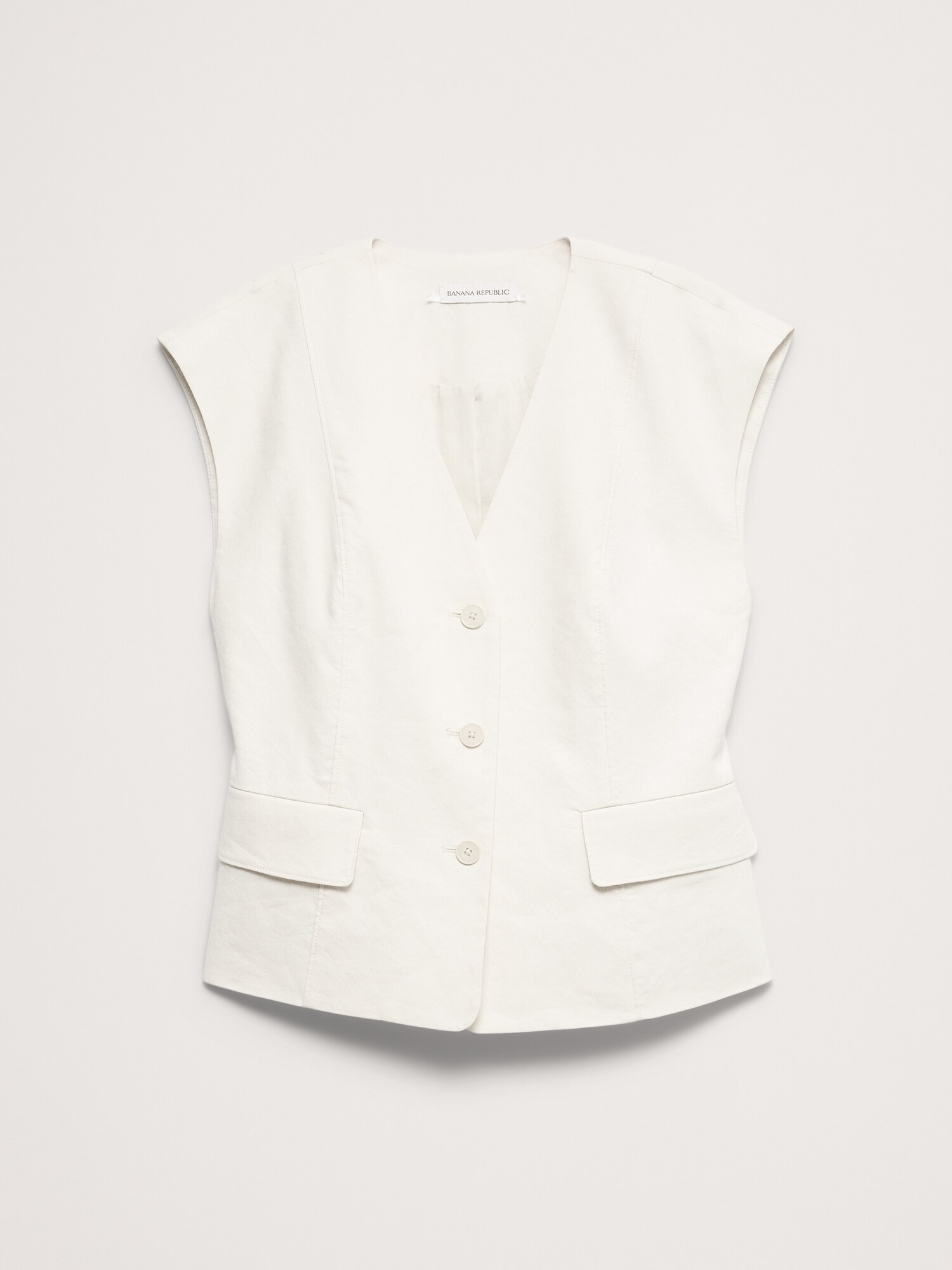 Image number 8 showing, Stretch Linen-Viscose Vest