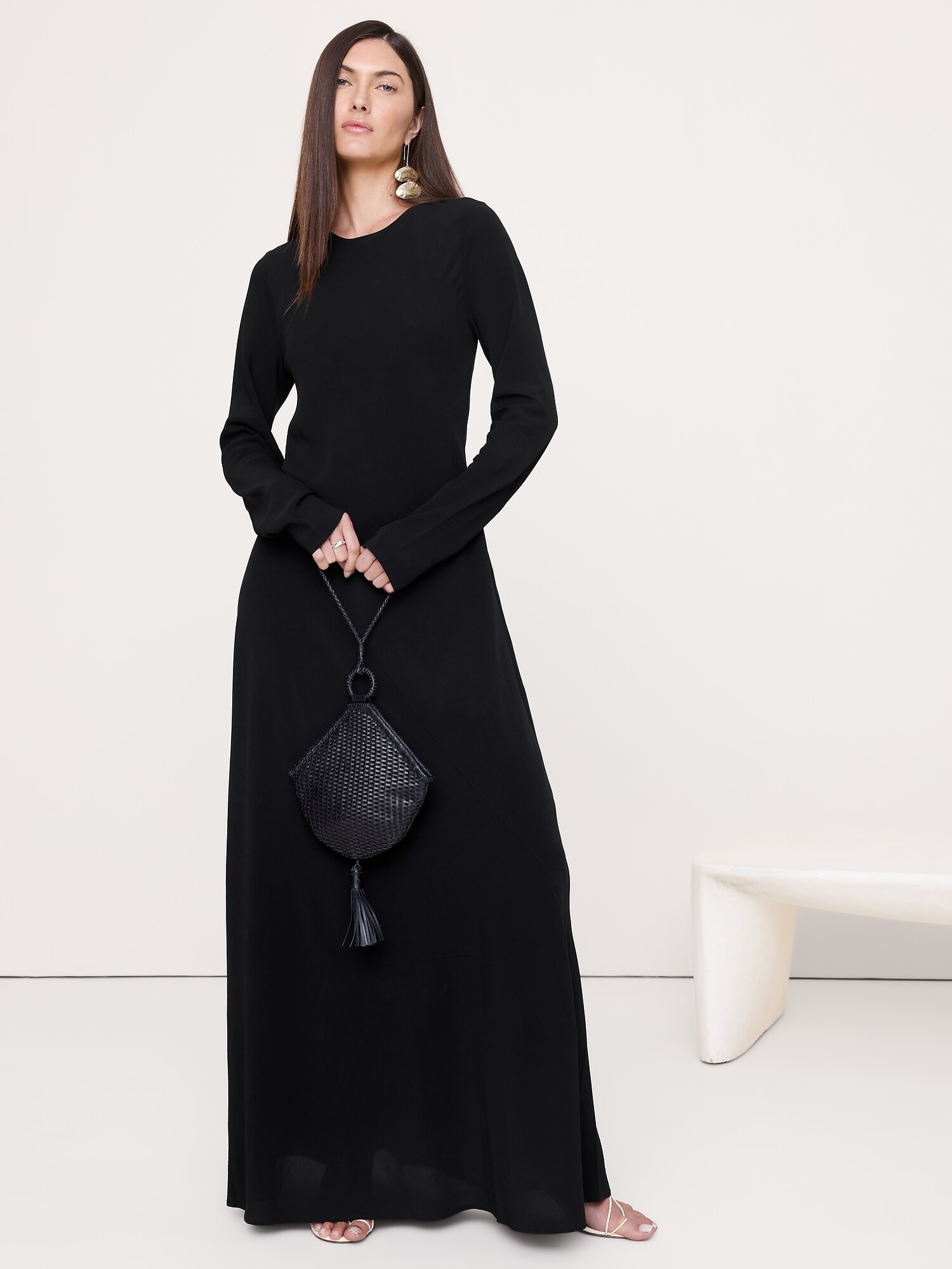 Image number 4 showing, Bias-Cut Chiffon Maxi Dress