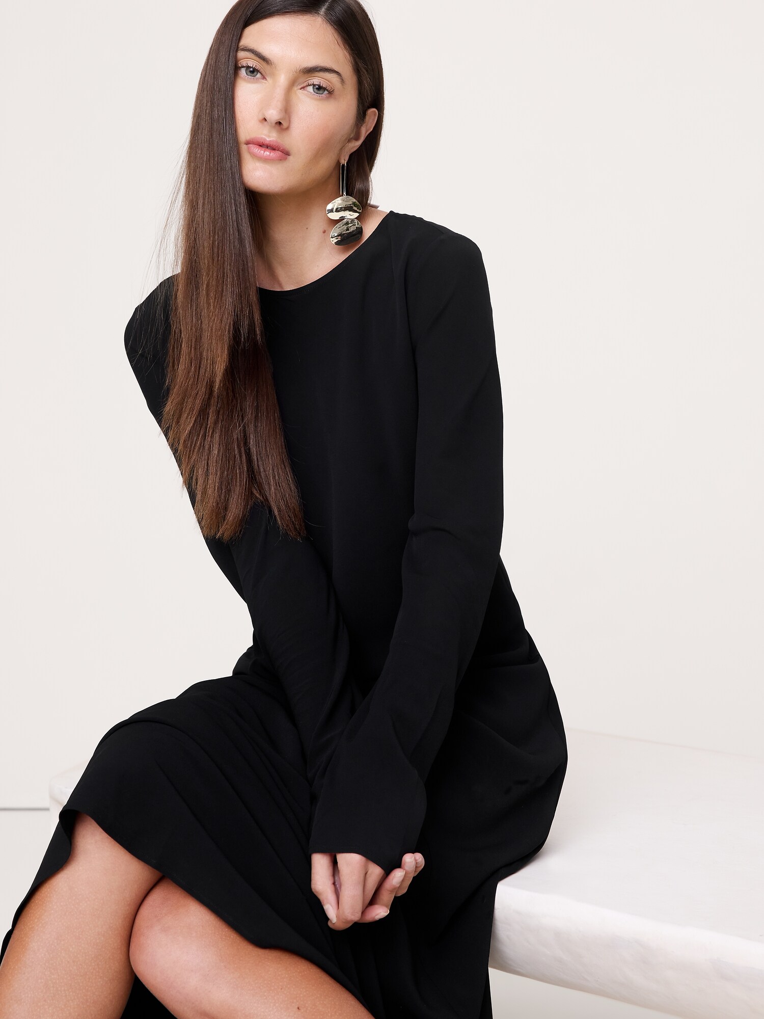 Image number 1 showing, Bias-Cut Chiffon Maxi Dress