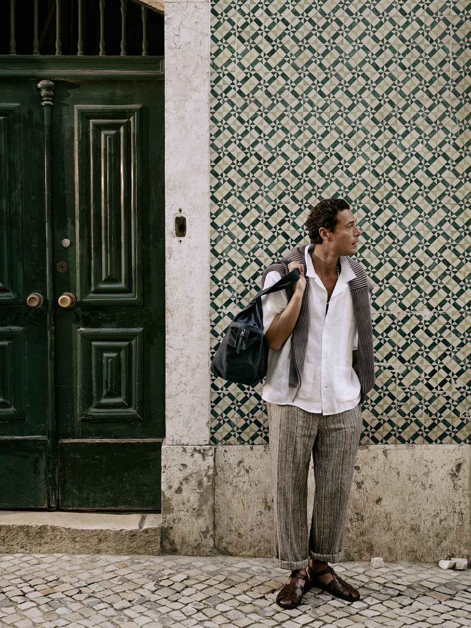 Image number 6 showing, Relaxed Striped Linen Beach Pant