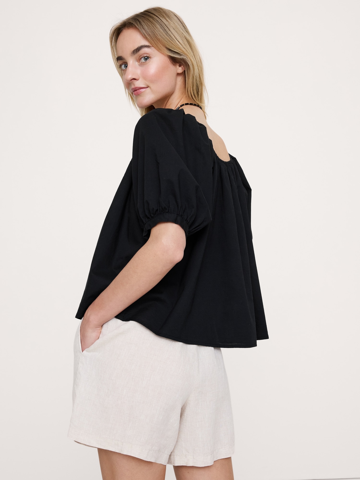 Image number 2 showing, Breezy Cotton Scoop-Neck Top