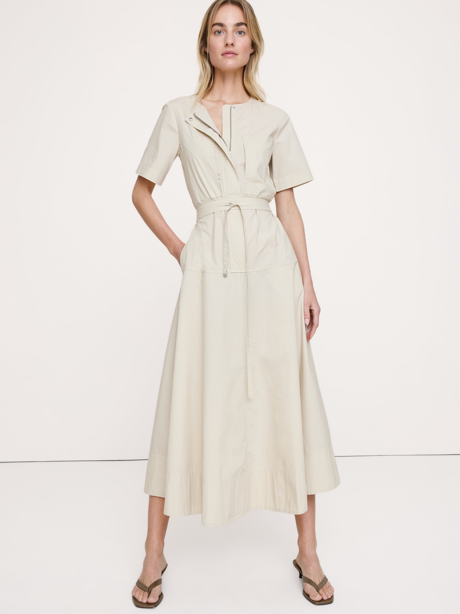 Image number 1 showing, Cotton Poplin Shirt Dress