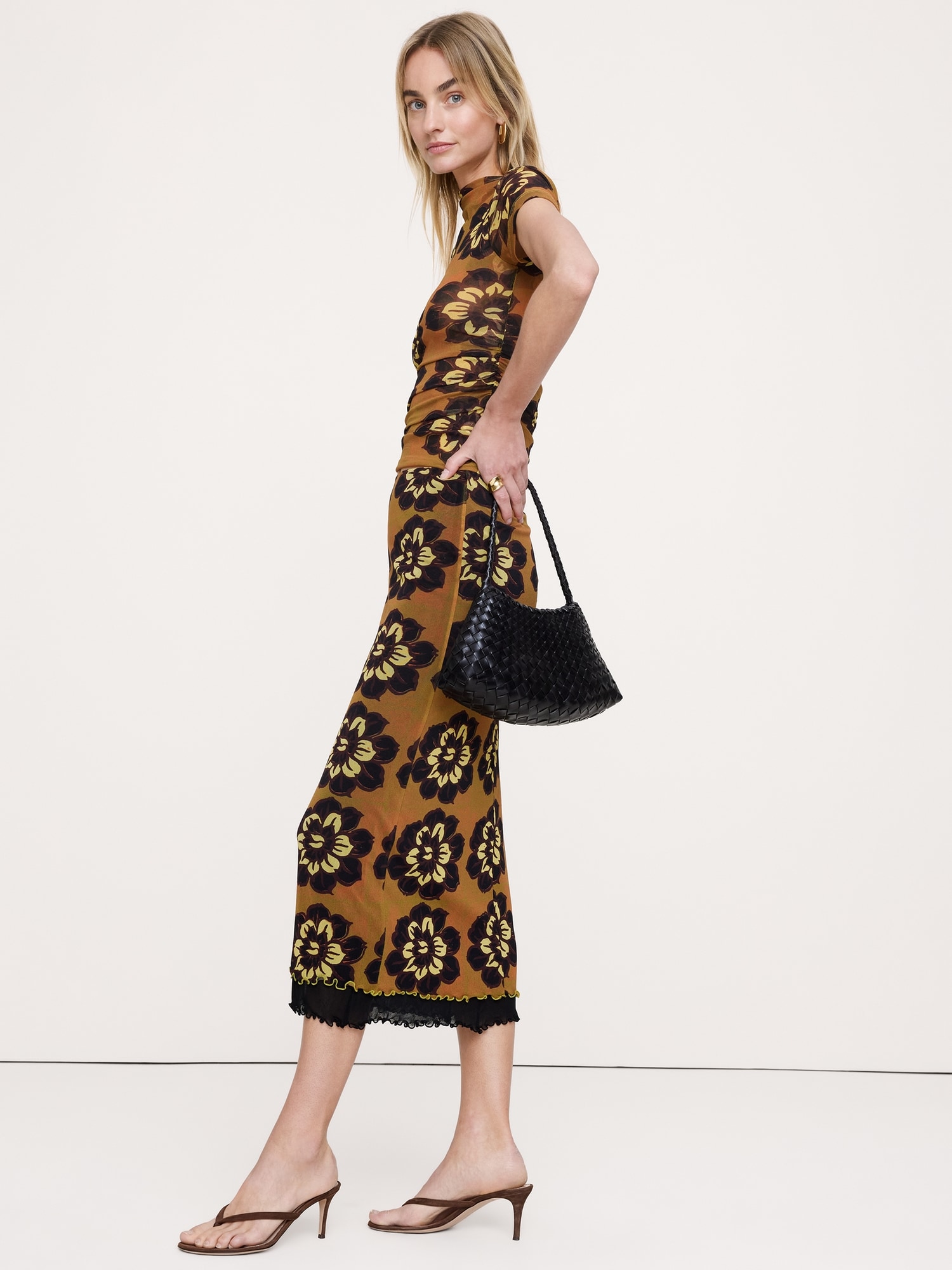 Image number 3 showing, Mesh Mock-Neck Top