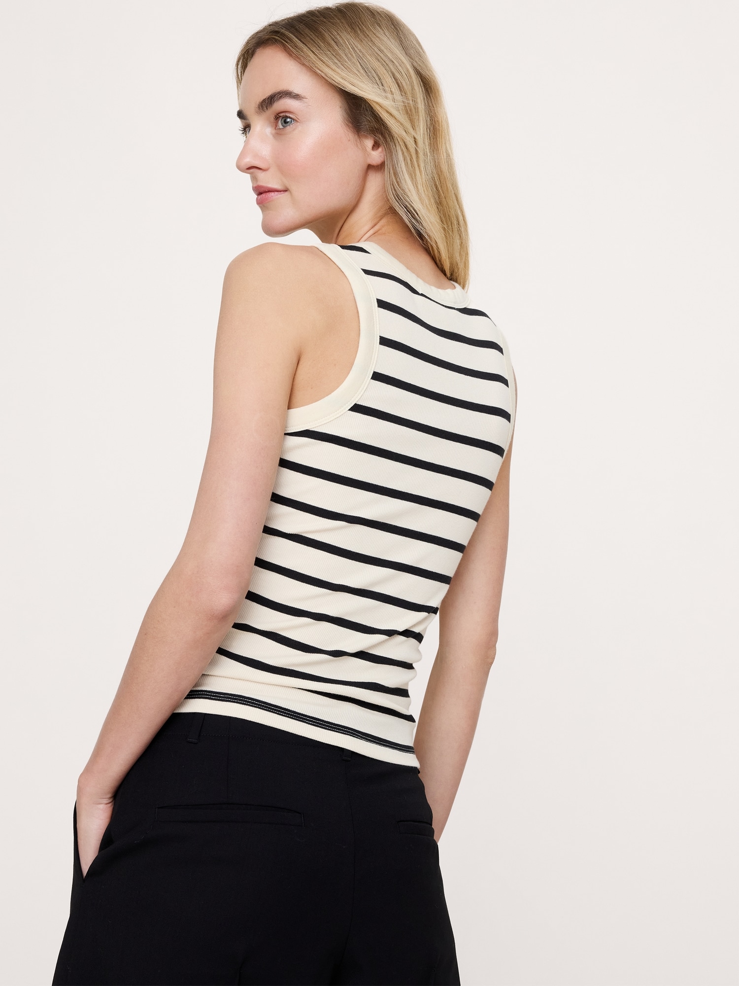 Image number 2 showing, Ribbed Henley Tank