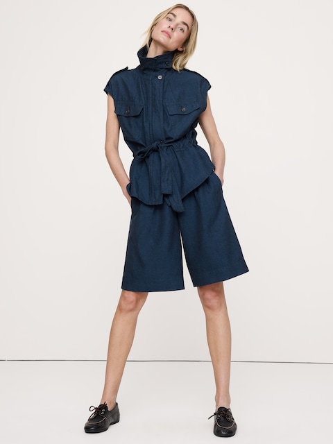 BERMUDA EN TENCEL™, COTON ET LIN