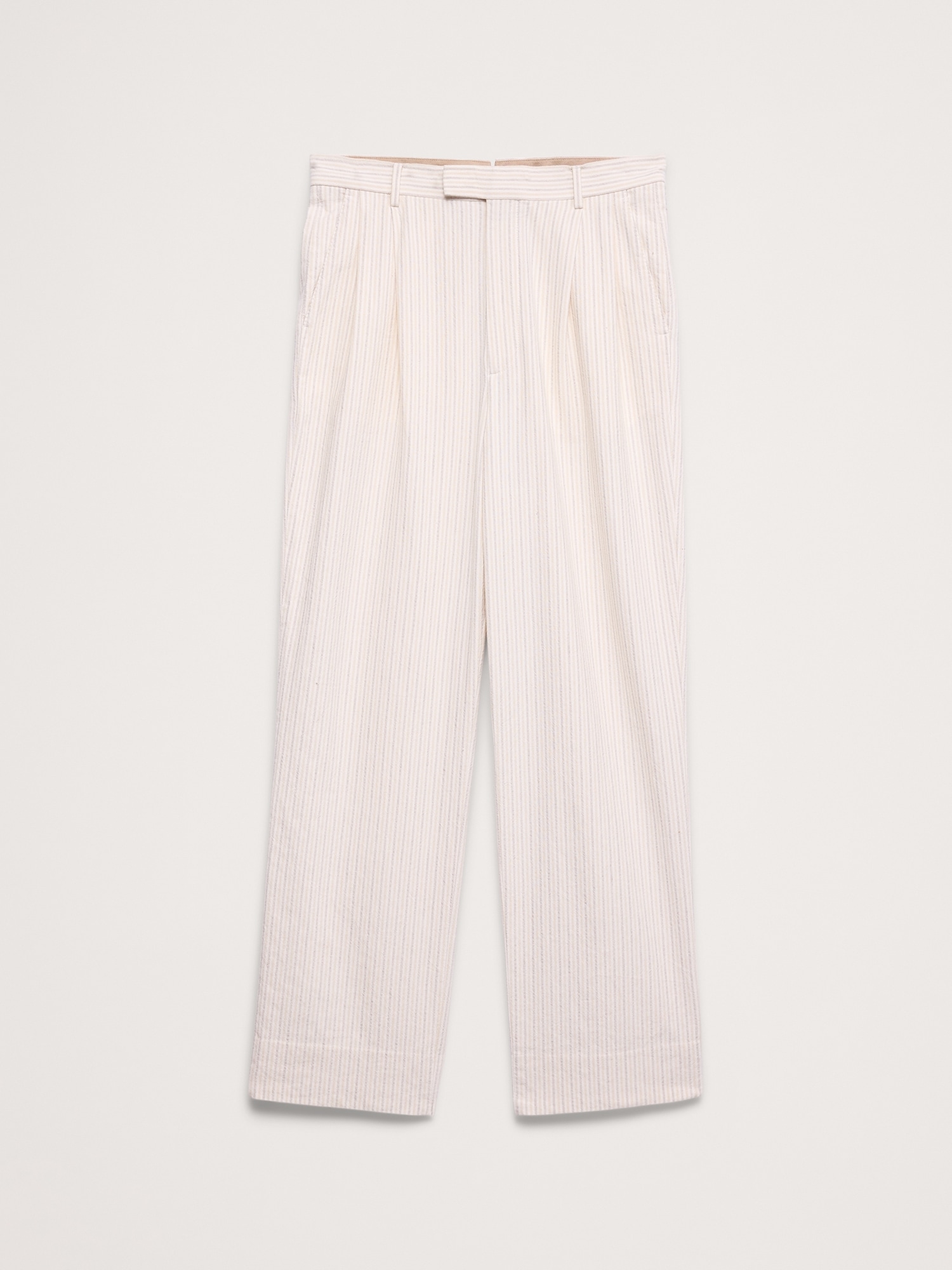 L'image numéro 5 présente Pantalon de complet en mélange gaufré de coton et lin italien