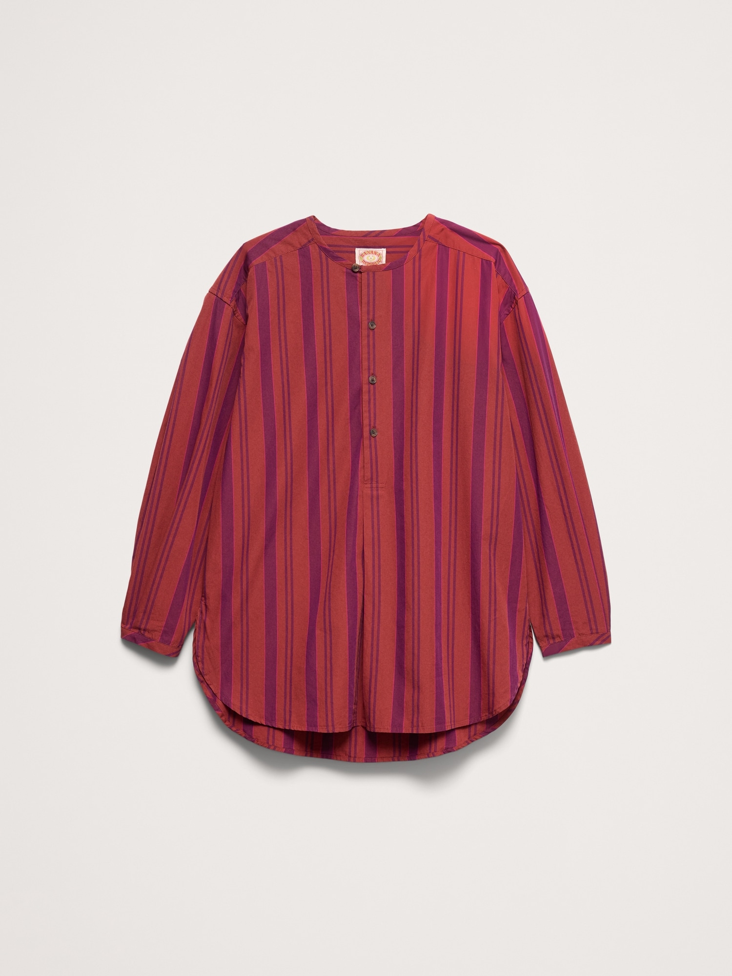 Image number 4 showing, Cotton Poplin Collarless Tunic