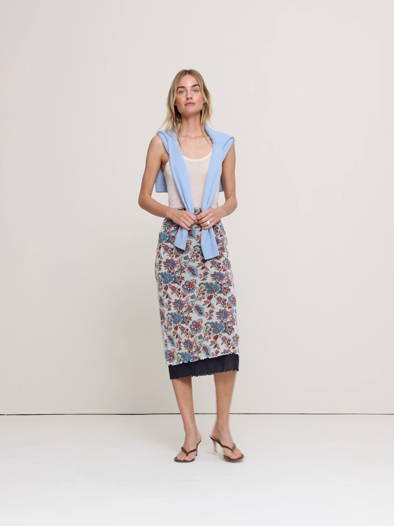 Mesh Midi Skirt