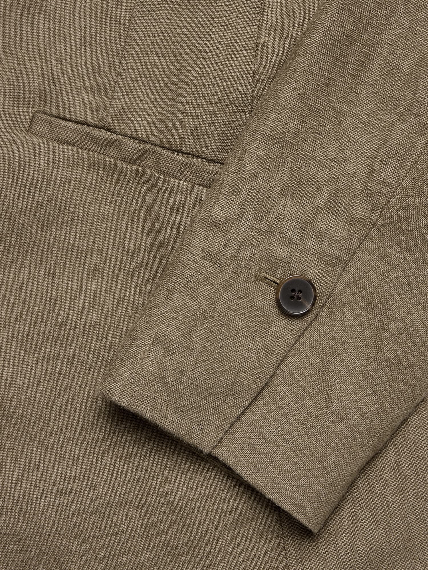 L'image numéro 6 présente Blazer ajusté en lin