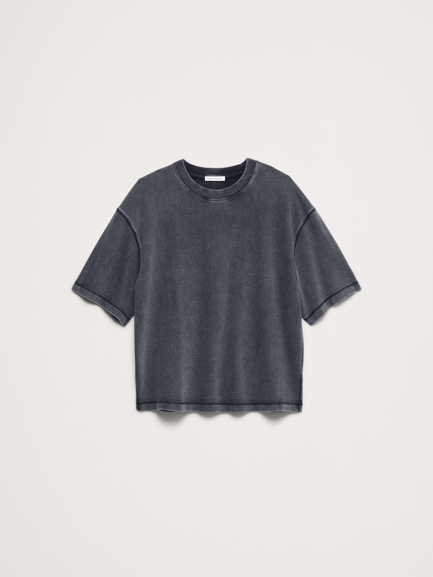 Image number 4 showing, Sueded Cotton Boxy Tee