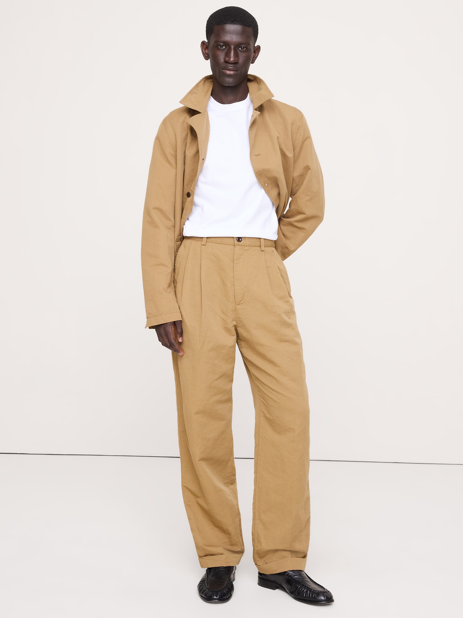 Image number 1 showing, Archive Reissue Pleated Italian Linen-Cotton Pant