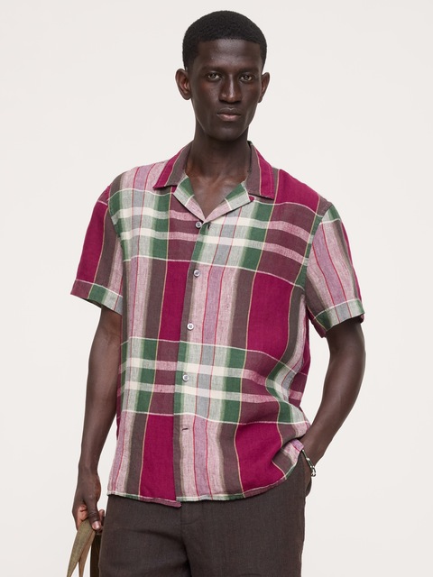 CHEMISE DE VACANCES À COUPE STANDARD EN LIN